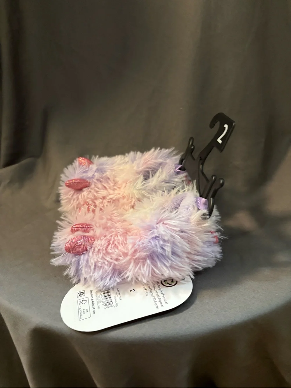 NWT wonder nation Pastel monster Slippers in Pink and Lavender sku TR size 2 (3M